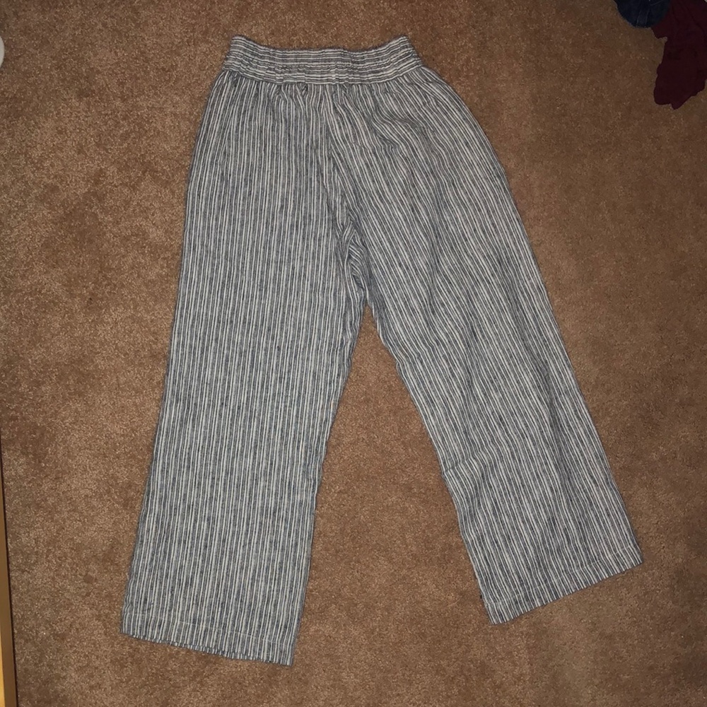 Striped floaty cropped pants - Picture 2 of 2